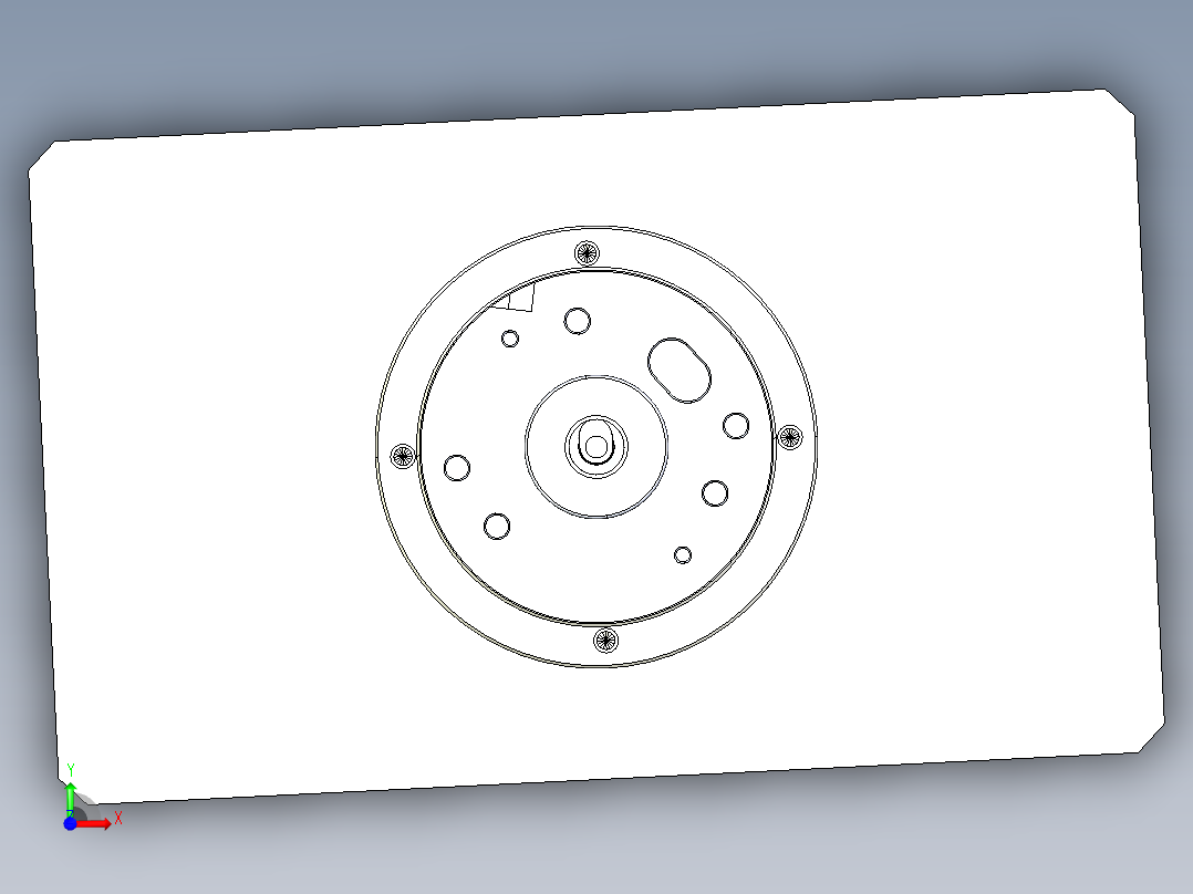 马达轴心刹車片涂油机构含涡杆轴心马达3D模型前视图