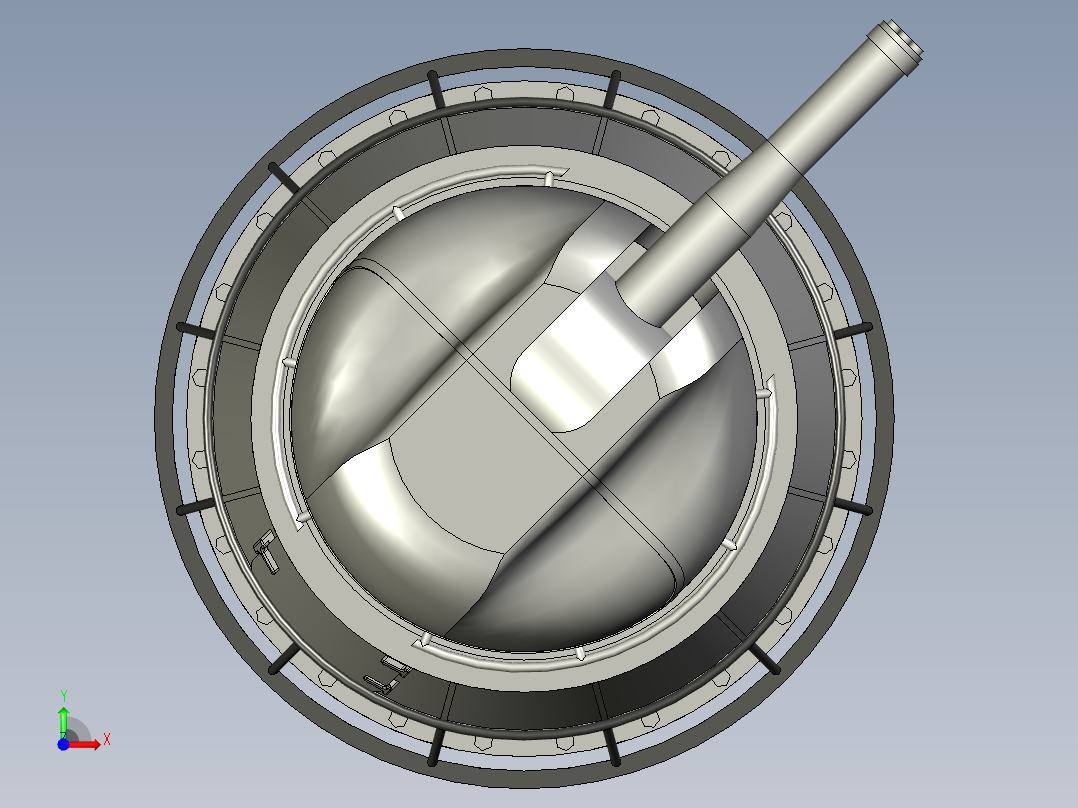 舰艇火炮 前视图