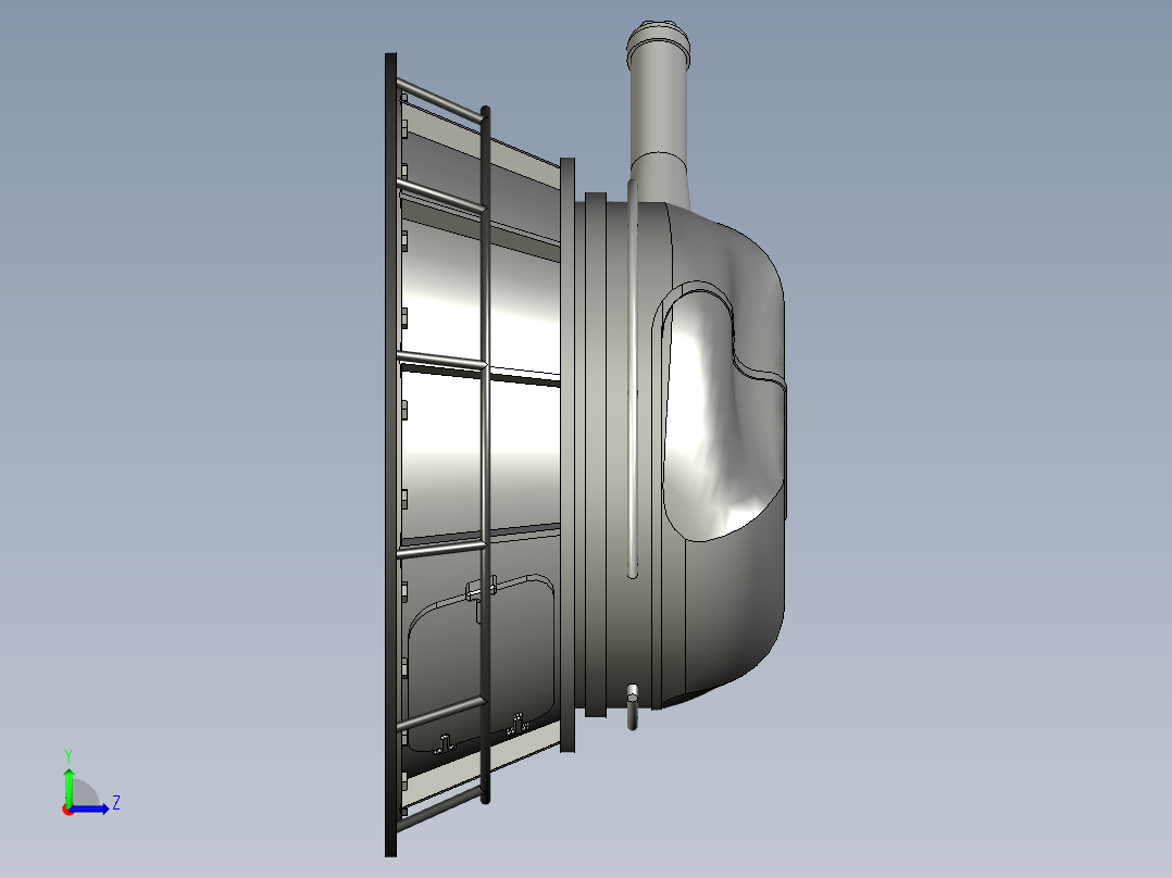 舰艇火炮 左视图