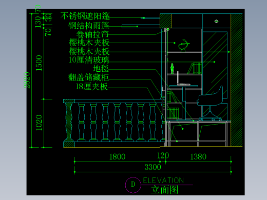家装类CAD图块(三)-FH01004G