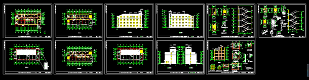 儿童福利院建筑cad平面施工图（全套）