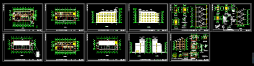 儿童福利院建筑cad平面施工图（全套）缩略图