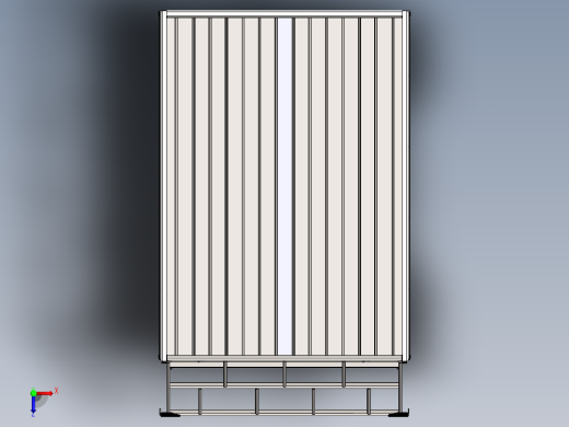solidworks 货架3D模型俯视缩略图