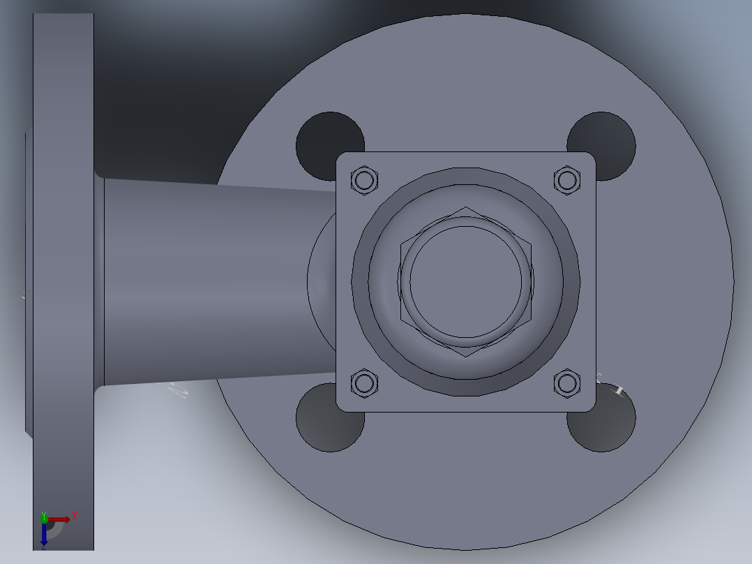 法兰安全阀-316 DN25-DN80俯视图