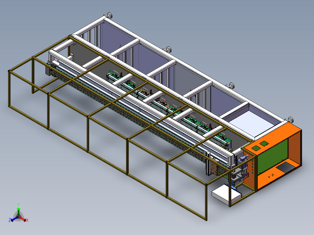 01月-4米长汽车密封条打孔机sw18可编辑正等轴测图