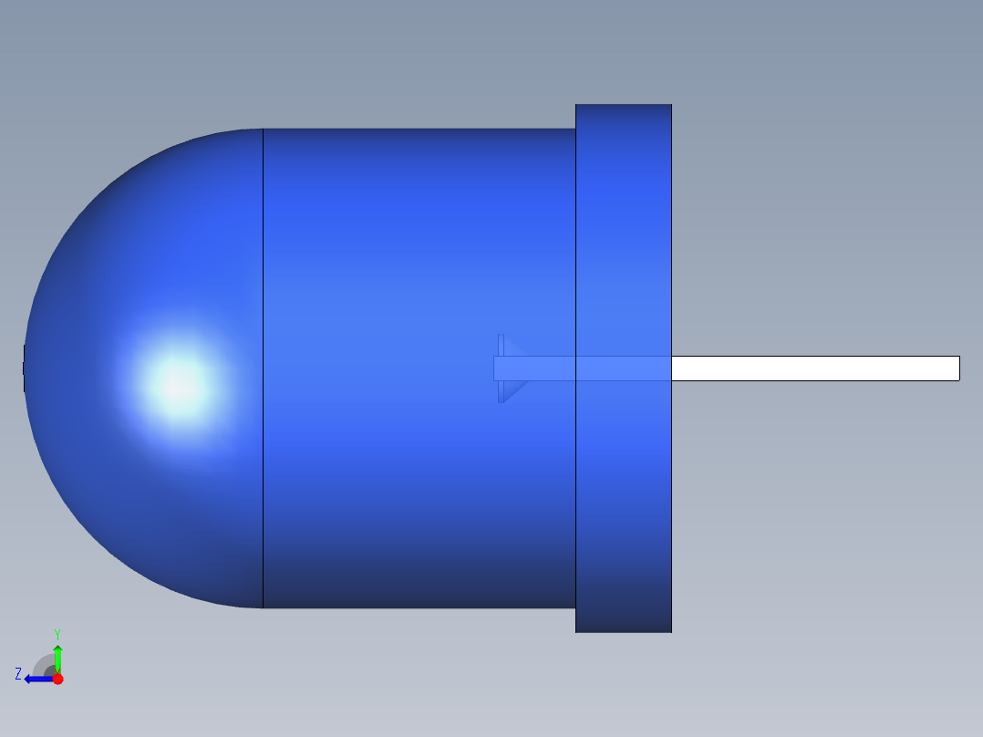 LED_Round_Blue_D10.0mm右视图