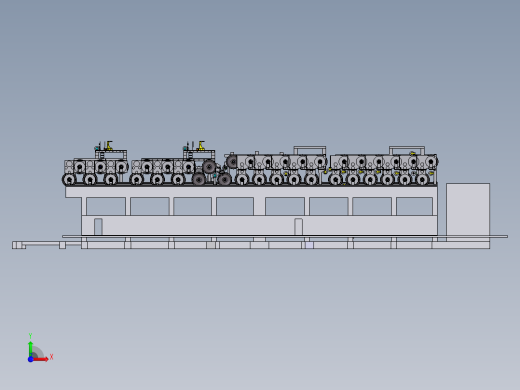 造纸机干燥部件模型3D图纸 Solidworks设计 附STEP格式前视缩略图