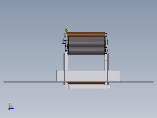 造纸机干燥部件模型3D图纸 Solidworks设计 附STEP格式左视缩略图
