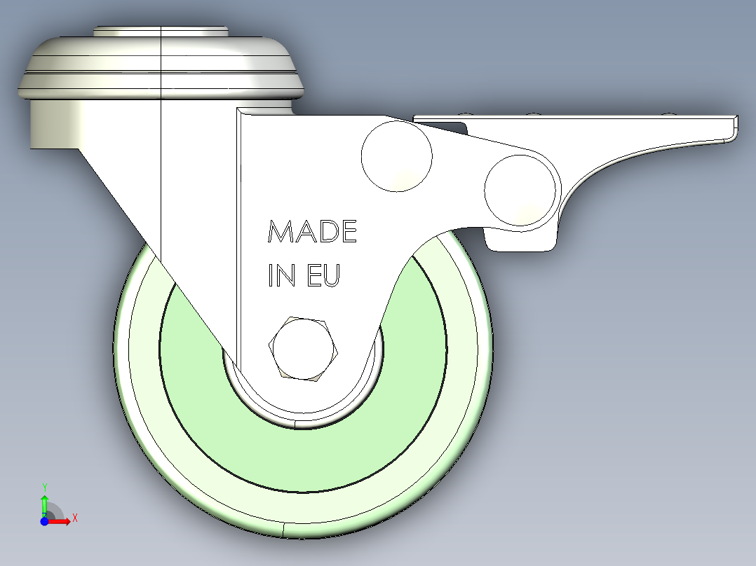 型材-KJN 50 GREY 50MM WHEEL前视图