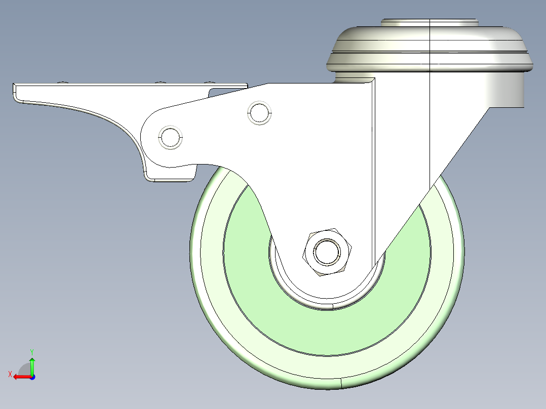 型材-KJN 50 GREY 50MM WHEEL后视图
