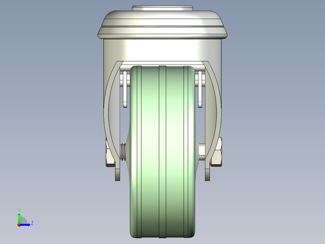 型材-KJN 50 GREY 50MM WHEEL左视图