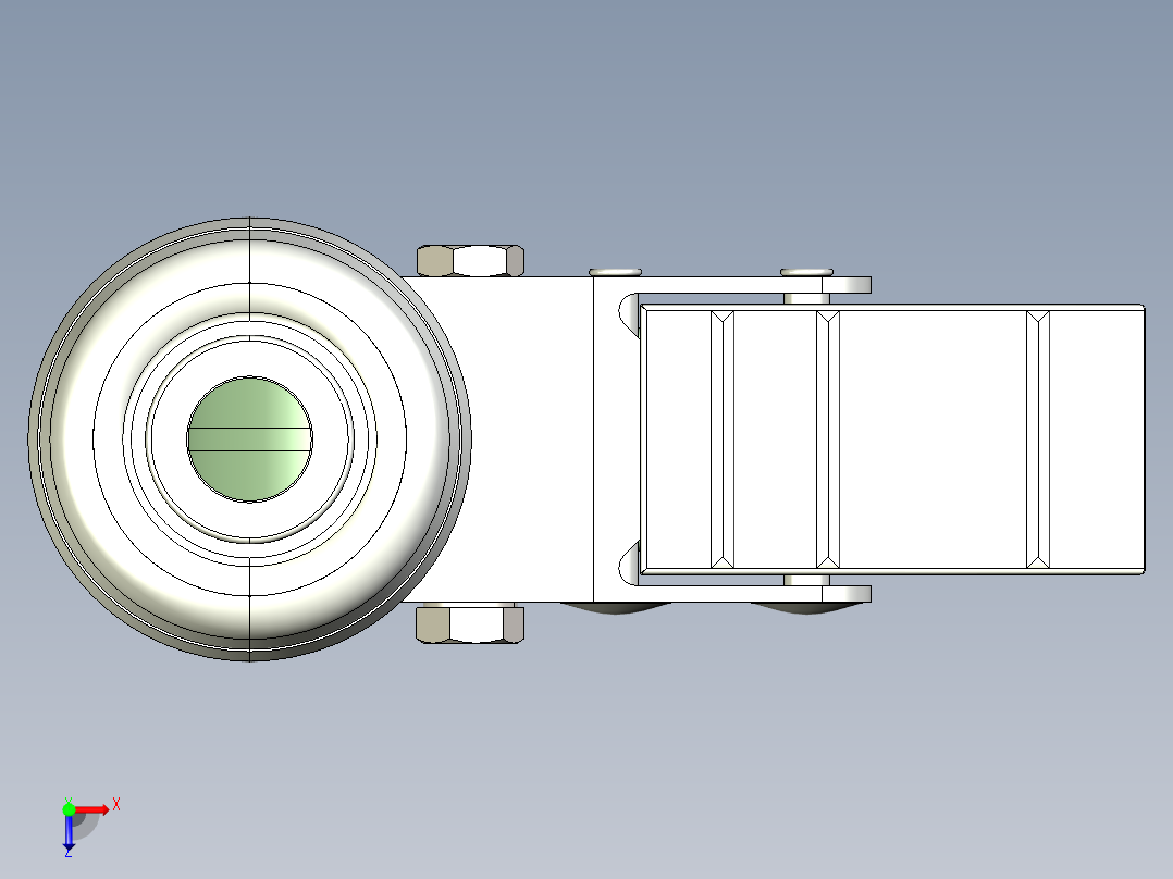 型材-KJN 50 GREY 50MM WHEEL俯视图