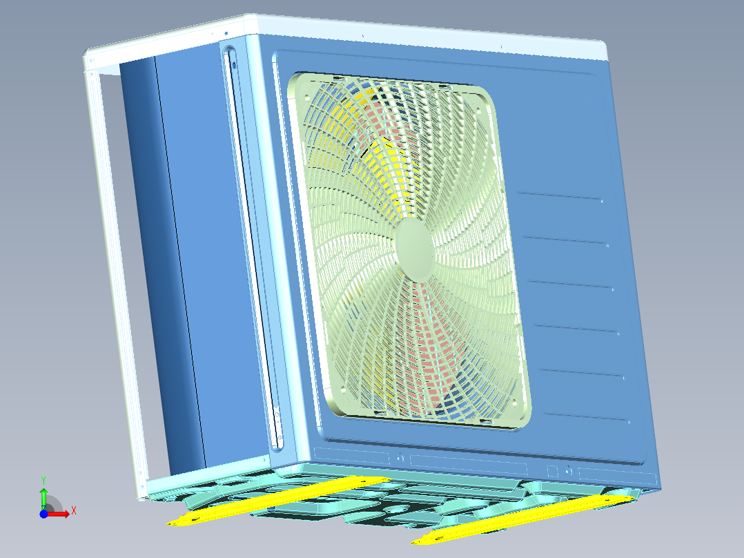 24K分体式空调室外机完整图纸前视图