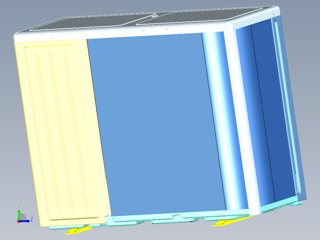 24K分体式空调室外机完整图纸左视图