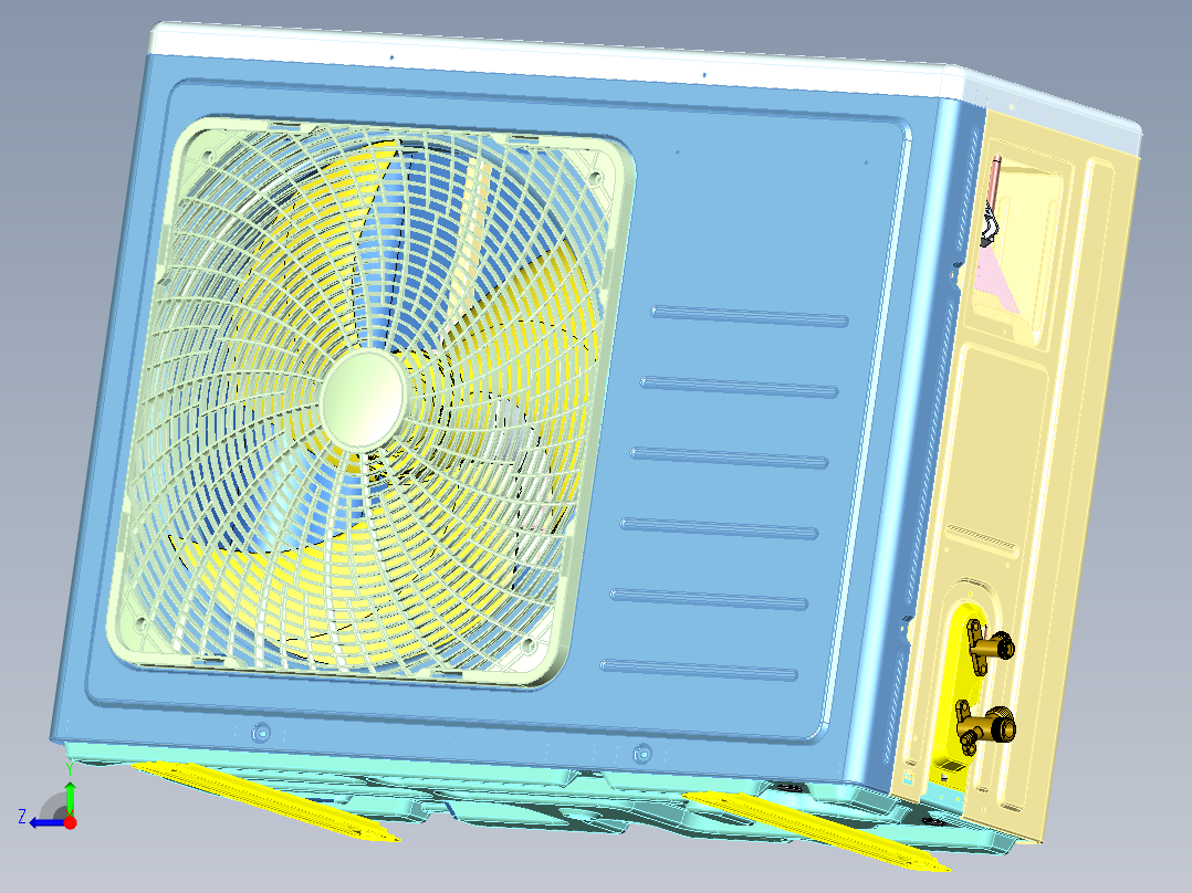24K分体式空调室外机完整图纸右视图
