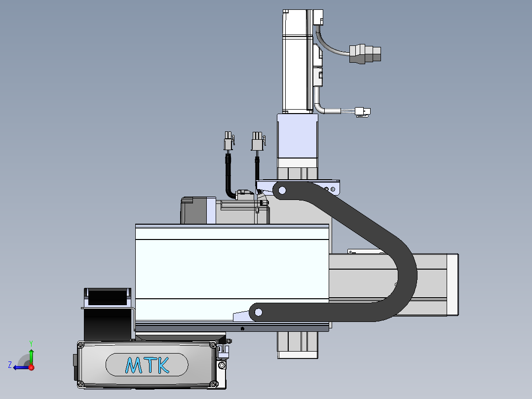 内嵌直交机械手XYG系列XYG432-A3右视图