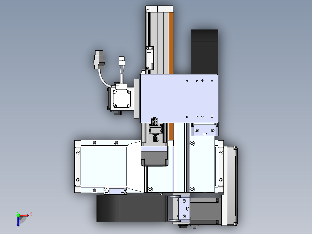 内嵌直交机械手XYG系列XYG432-A3俯视图