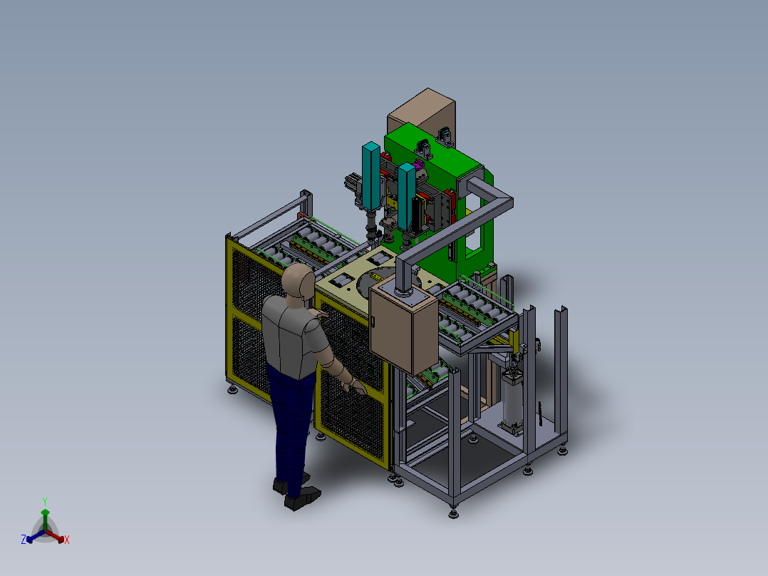 螺丝拧紧机正等轴测图