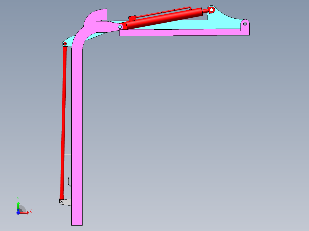 环卫用挂桶机构=355986=80前视图