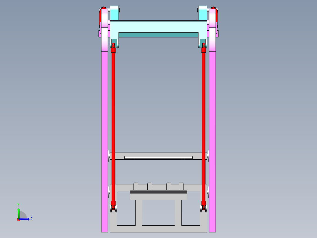 环卫用挂桶机构=355986=80左视图
