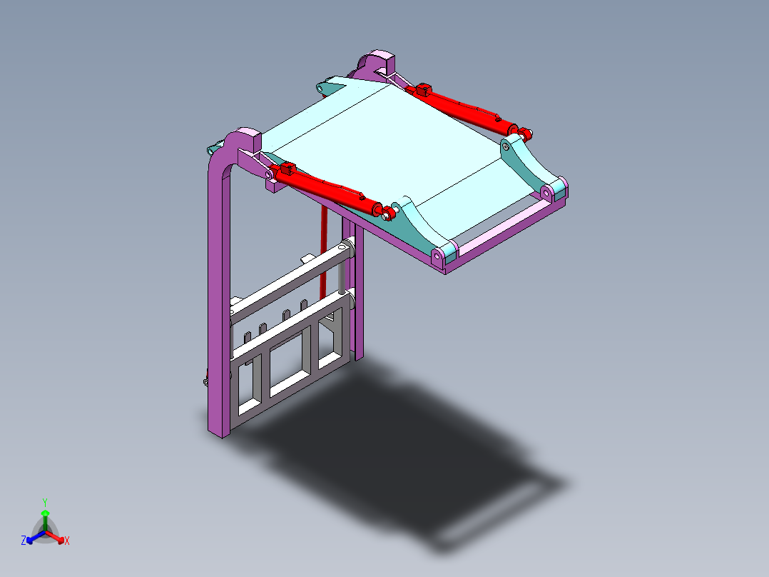 环卫用挂桶机构=355986=80正等轴测图