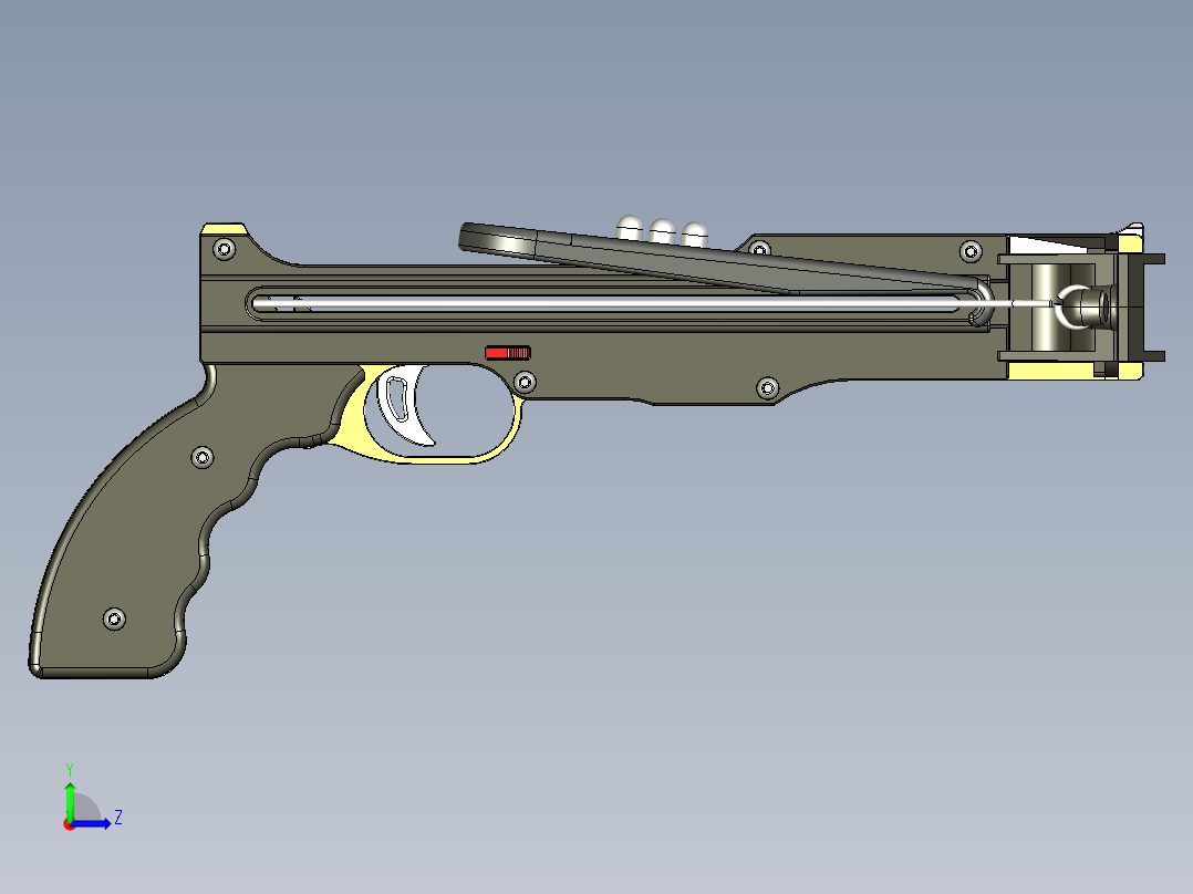 D24 Bullet Shooting Crossbow玩具弓左视图