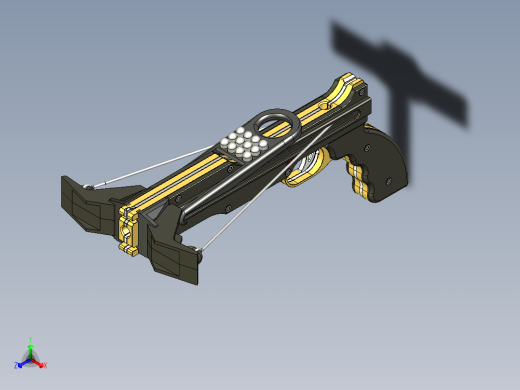 D24 Bullet Shooting Crossbow玩具弓正等轴测缩略图