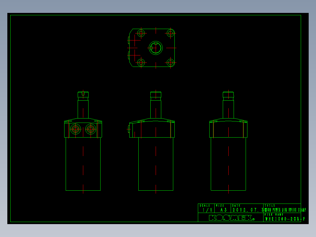 KOSMEKWHE1000-2GR-F多系列多零件图纸模型多系列多零件图纸模型