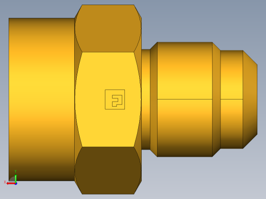 扩口式工业通用硬管接头Female Connector 46F-10-12后视缩略图