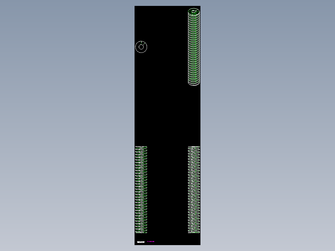 輕小荷重彈簧(扁線)(黃色)TF-2D多系列多零件图纸模型
