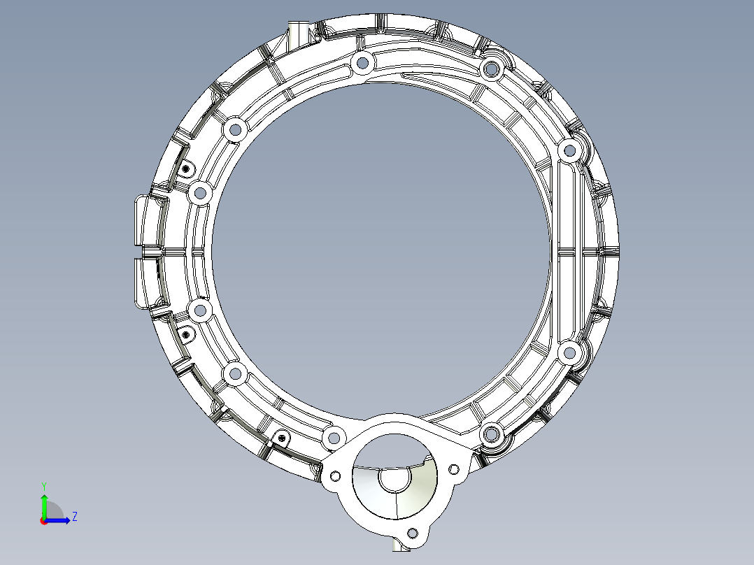 飞轮壳零部件（上汽）左视图