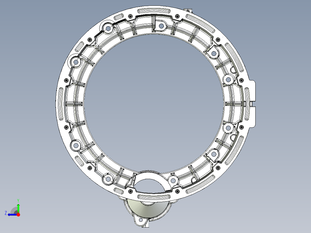 飞轮壳零部件（上汽）右视图
