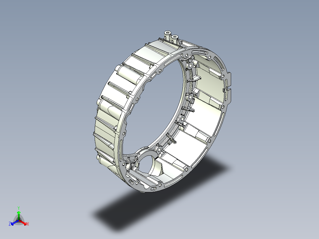 飞轮壳零部件（上汽）正等轴测图