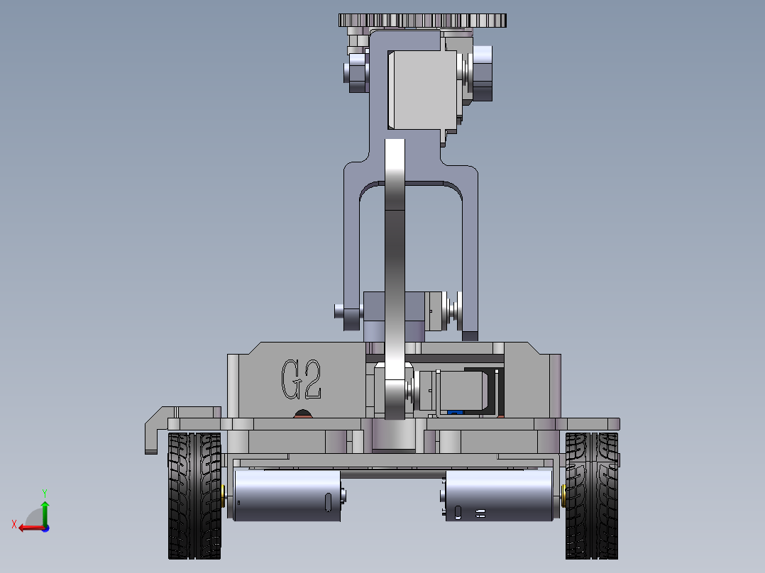 智能物料搬运小车后视图