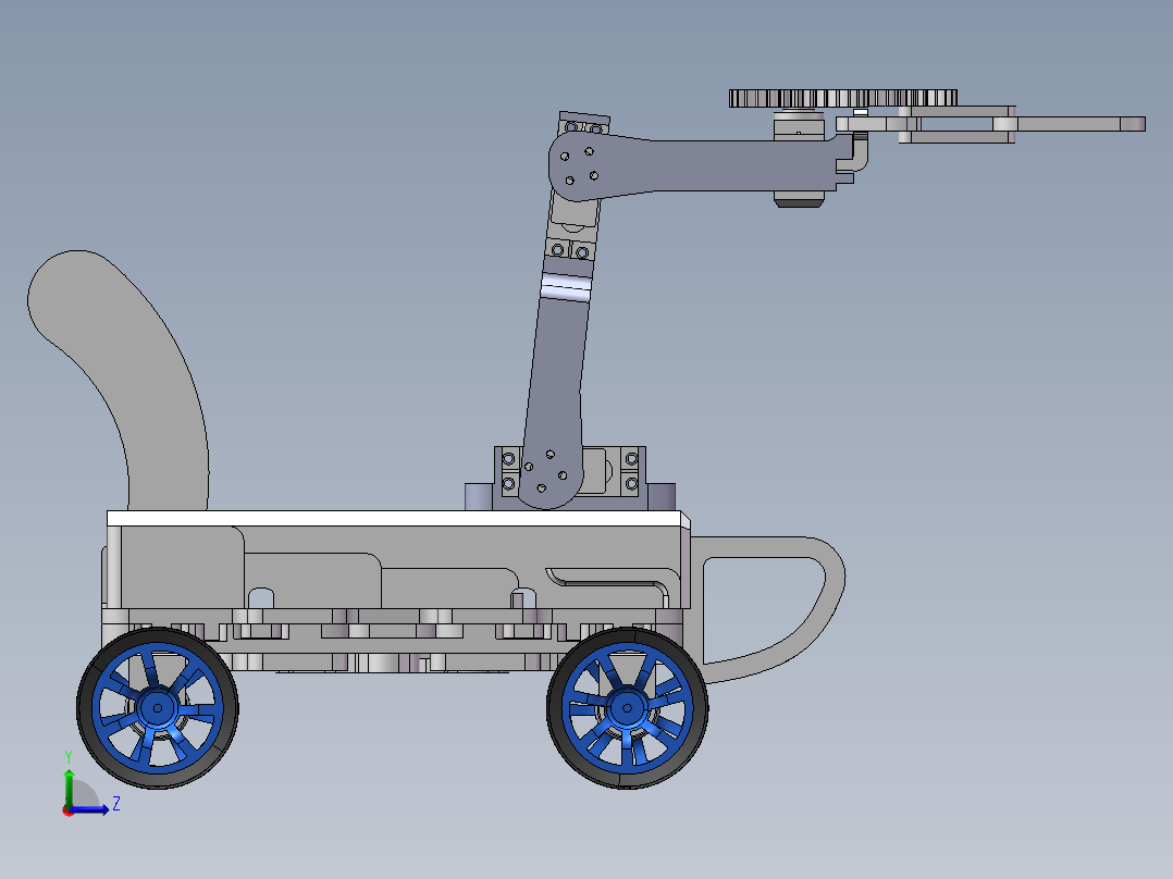 智能物料搬运小车左视图