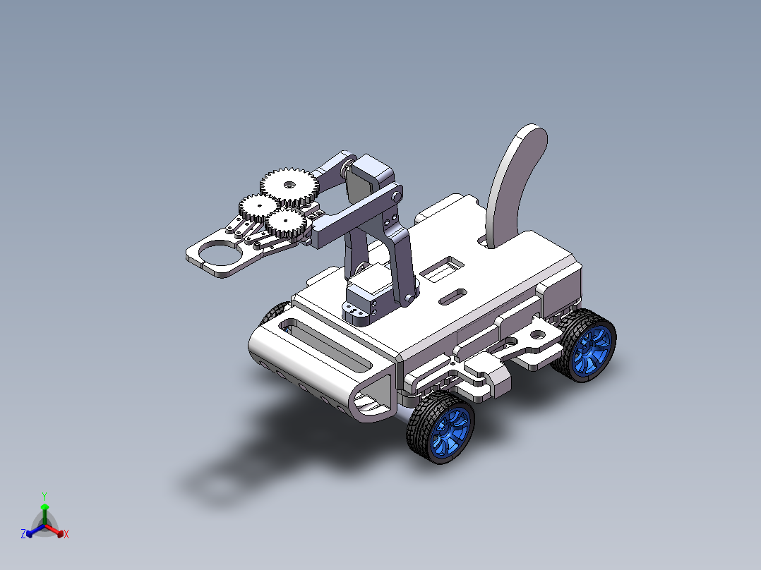 智能物料搬运小车正等轴测图