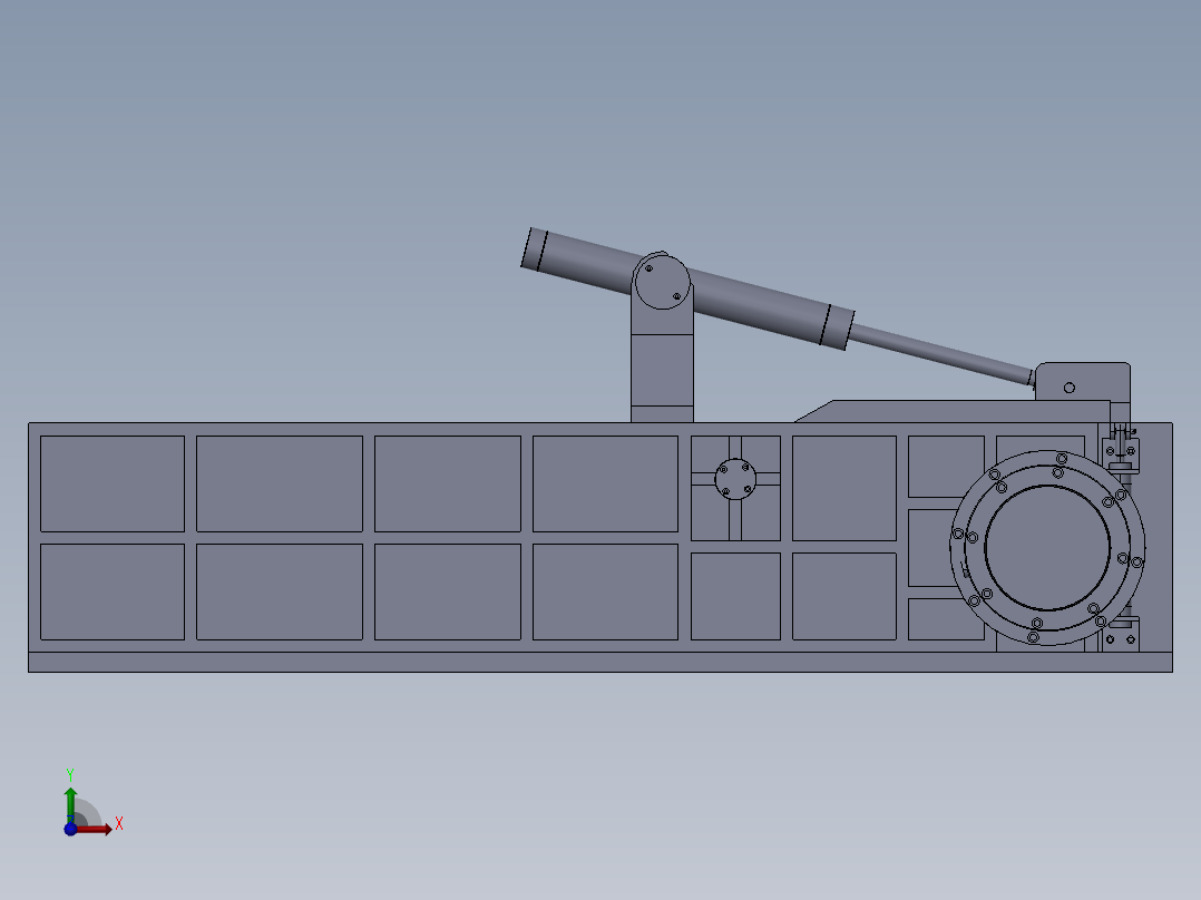 易拉罐压包机设计-SW三维模型+二维图纸+说明书前视图