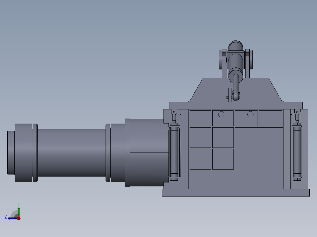 易拉罐压包机设计-SW三维模型+二维图纸+说明书右视图
