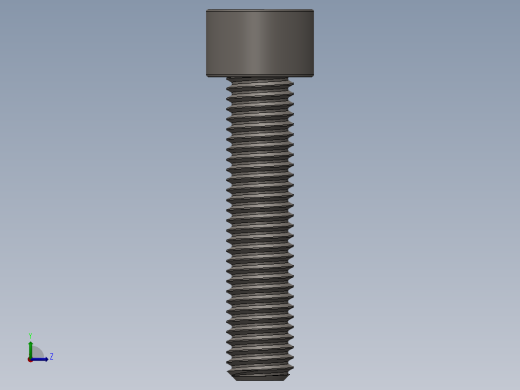 Screw_DIN_912_M10x45F_A2.SLDPRT公制内六角螺钉左视缩略图