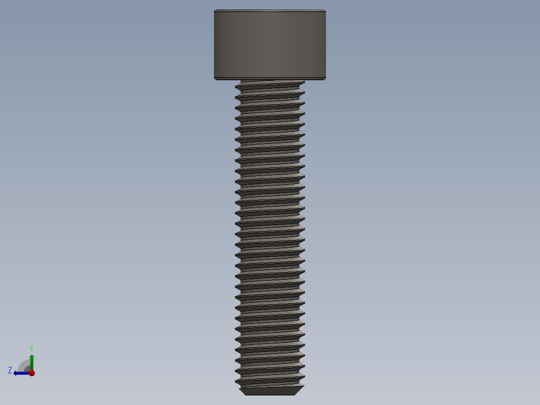 Screw_DIN_912_M10x45F_A2.SLDPRT公制内六角螺钉右视图