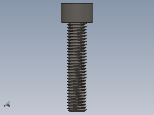 Screw_DIN_912_M10x45F_A2.SLDPRT公制内六角螺钉右视缩略图