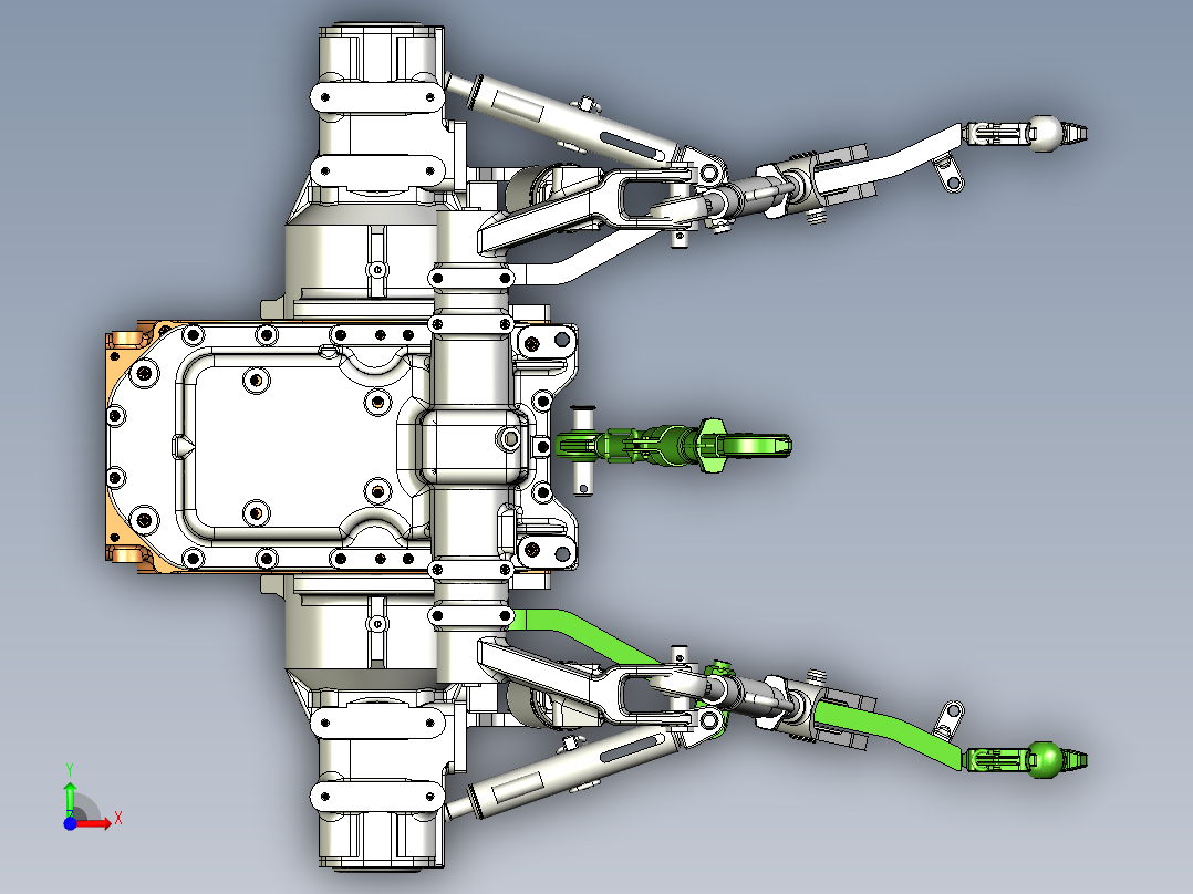 B3003262-拖拉机后挂架 MTZ 1523前视图