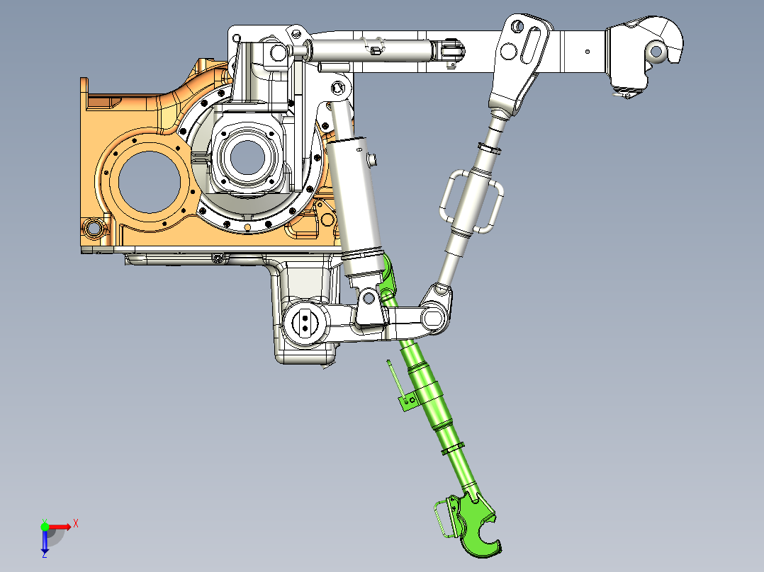 B3003262-拖拉机后挂架 MTZ 1523俯视图