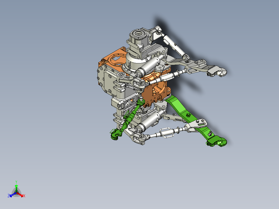 B3003262-拖拉机后挂架 MTZ 1523正等轴测图