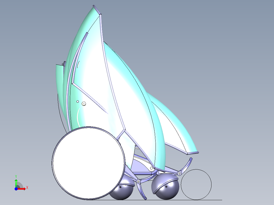 B3003412-轮椅原型前视图