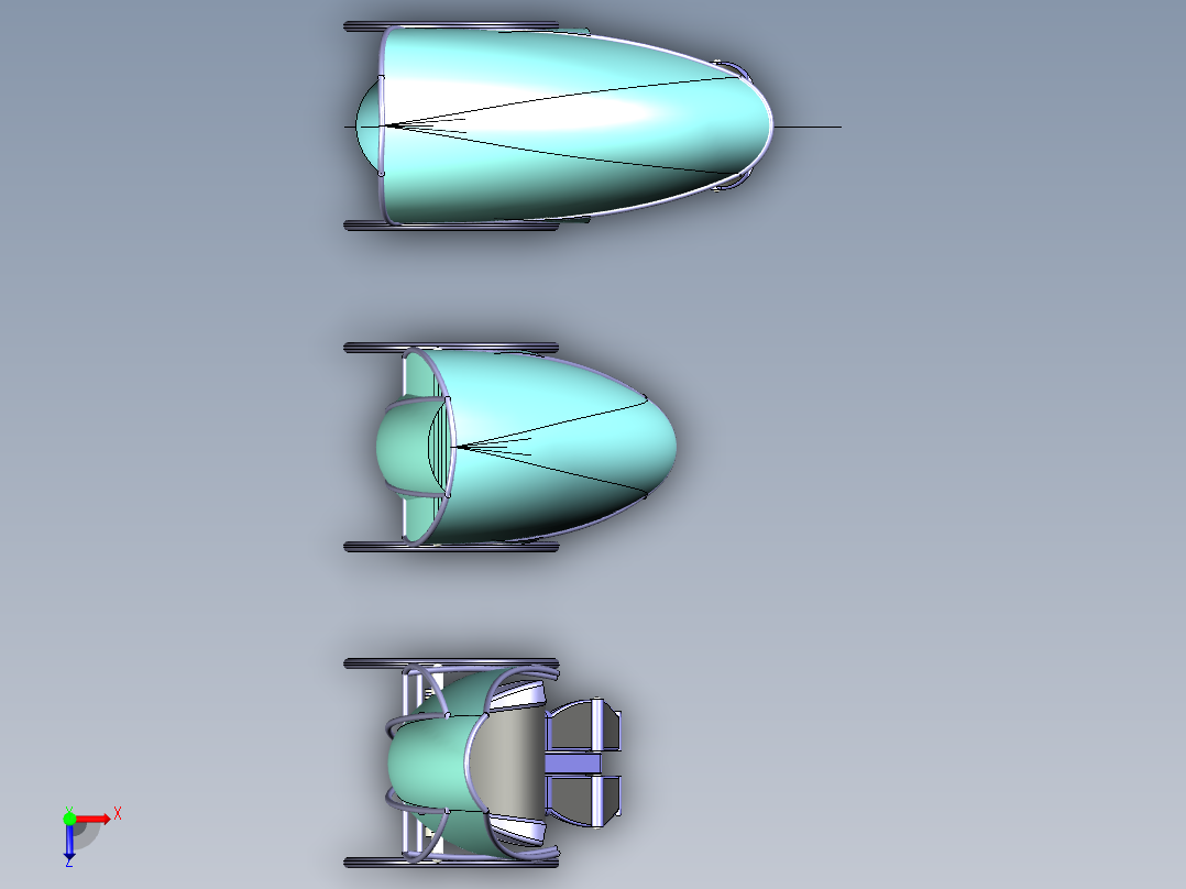 B3003412-轮椅原型俯视图