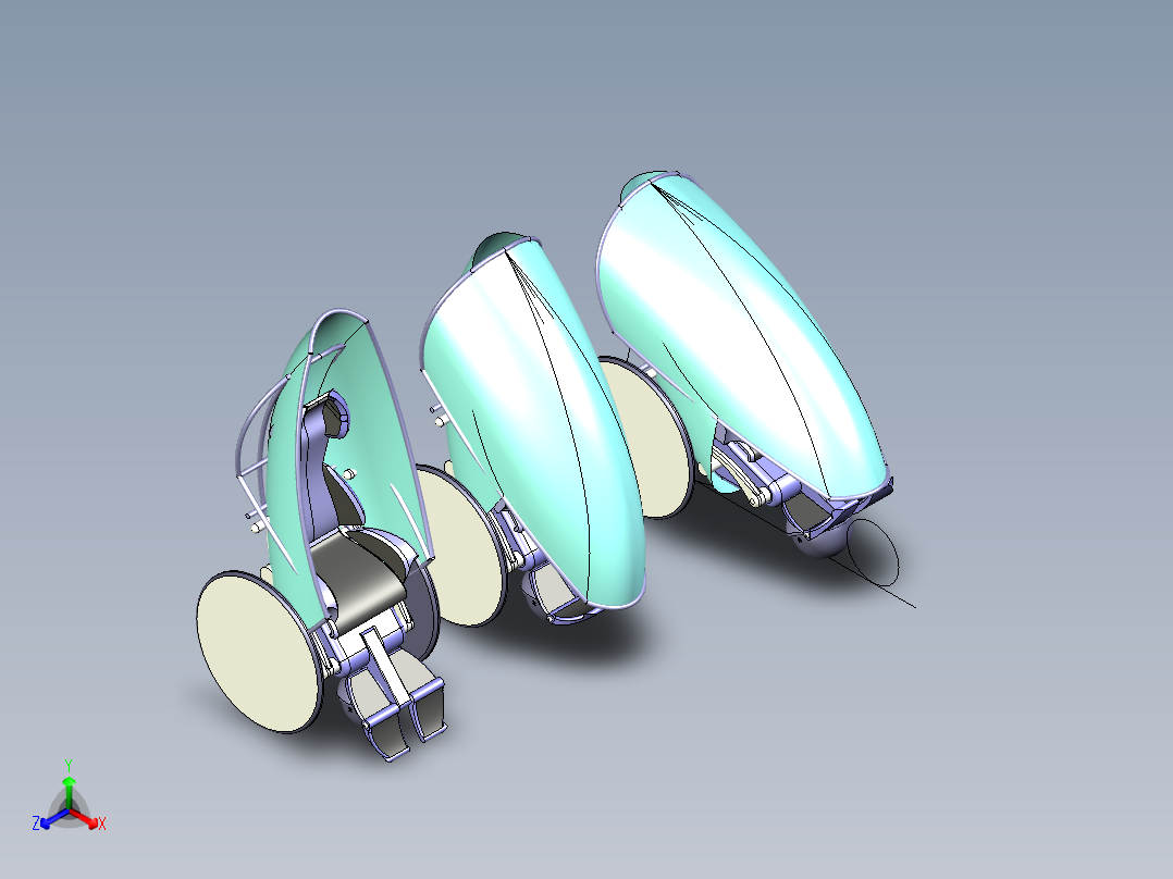 B3003412-轮椅原型正等轴测图