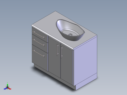 卫生间洗手台正等轴测缩略图