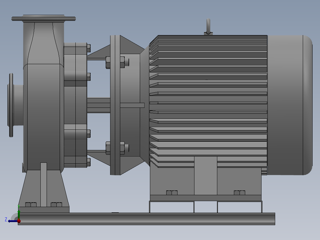 ISW╱IHW系列管道离心泵[ISW125-315B]2右视图