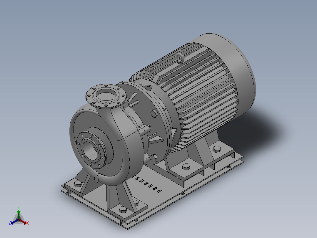ISW╱IHW系列管道离心泵[ISW125-315B]2正等轴测图
